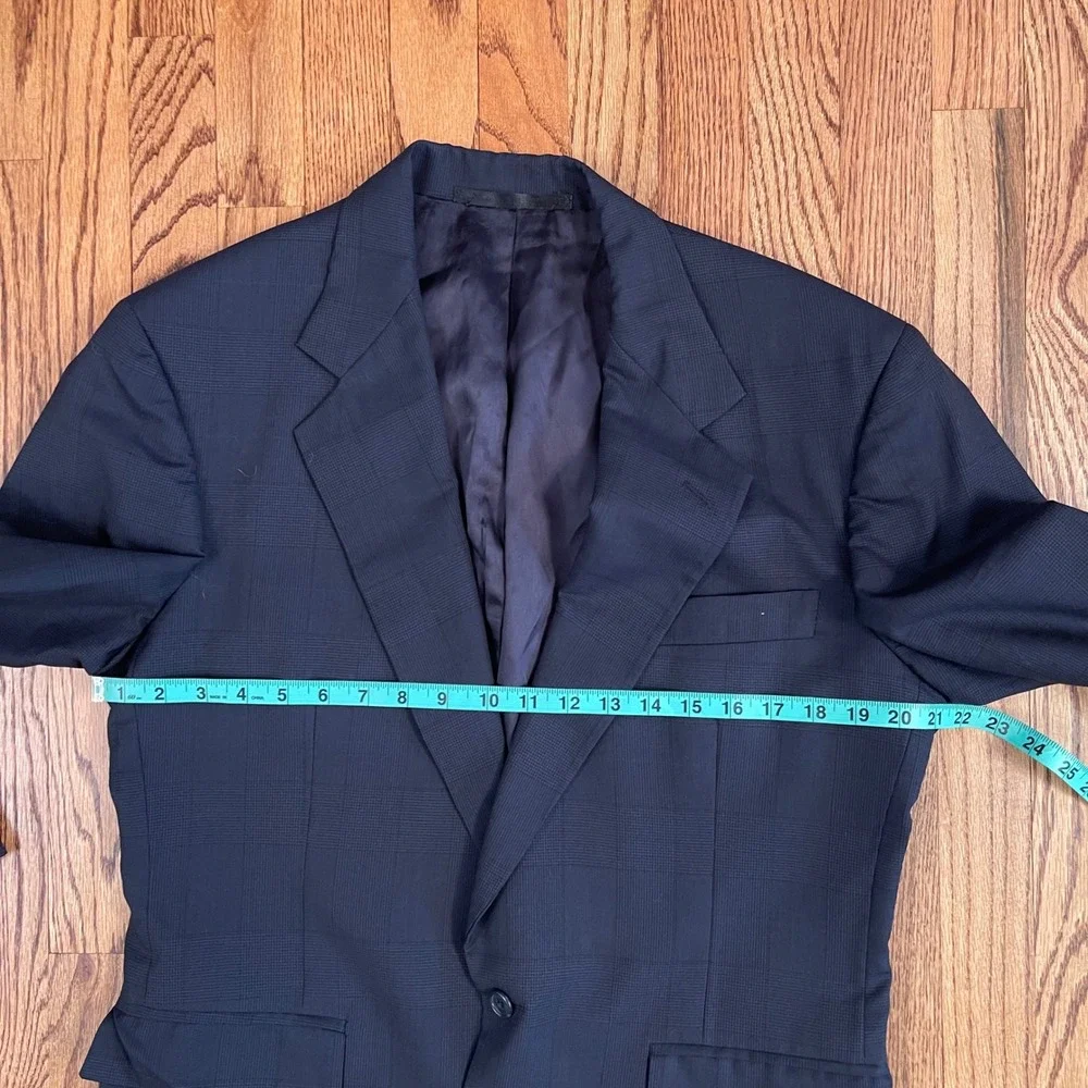 Hertling Blazer Sport Coat Two Button Wool Plaid Career Jacket Size?*check pics*